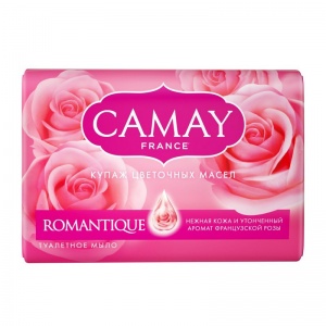 Мыло кусковое туалетное Camay "Romantique", бумажная обертка, 85г, 1шт. (67435961)