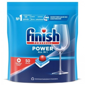 Таблетки для посудомоечных машин Finish Power, 50шт.