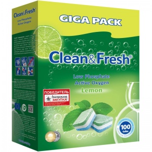 Таблетки для посудомоечных машин Clean&Fresh All-in-1, 100шт. (УТ000000044)