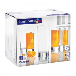 Набор стаканов Luminarc "Исландия", высокие, стекло, 330мл, 6шт.